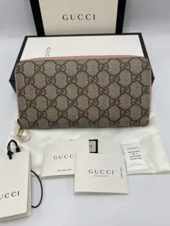 超良品‼️ グッチ　GUCCI 財布　長財布　GGスプリーム　ラウンドファスナーのサムネイル