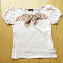 COMME CA ISM リボンTシャツ 120
