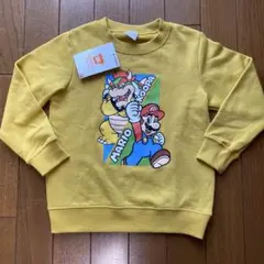【新品未使用】スーパーマリオ　マリオ＆クッパ裏毛　トレーナー　110cm