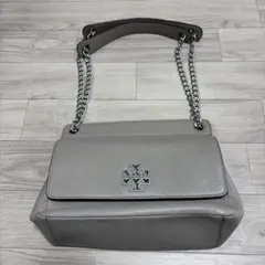 TORY BURCH グレー 2WAYチェーンショルダーバッグ - メルカリ