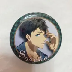 Sosuke ピンバッジ 青と緑のチェック柄