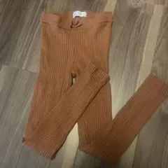 ZARA リブ編みブラウンボトムス 9歳