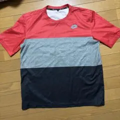 Lotto テニス Tシャツ Lサイズ 赤/灰色/黒
