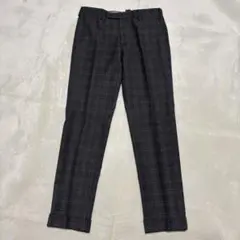 y011019 INCOTEX カジュアルパンツ　チノパン　チェック柄　48
