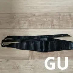 黒 幅広ベルト　GUのサムネイル