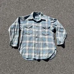 70s usa製 ペンドルトン　開襟オンブレチェックシャツ　短丈　在原みゆ紀