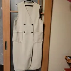 kese-moi アイボリーダブルブレスト ロングベスト