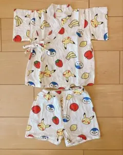 モンポケ　ピカチュウ　ポッチャマ　甚平　80cm