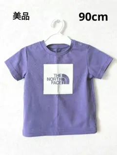 THE NORTH FACE 　ロゴ Tシャツ　薄紫　 綿ポリ　90cm記名なし