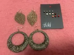 Ｈ&M大ぶりのエスニック風ピアス、カラフルミニピアスまとめ売り