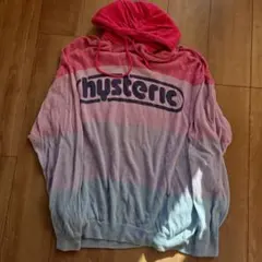 hysteric フード付きパーカー ピンク/青