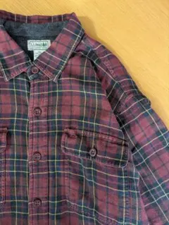 L.L.Bean 裏フリース チェックシャツ ネルシャツ