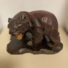 木彫りの熊 親子 北海道 民芸品 置物 彫刻 - メルカリ