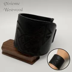 廃盤 Vivienne Westwood オーブ刺繍 レザー バングル 黒 幅広 廃盤 Vivienne Westwood オーブ刺繍 レザー バングル 黒 幅広 - メルカリ