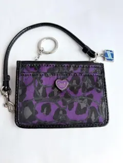 COACH ポピーシリーズカードケース　キーリングトラベルチャーム付き