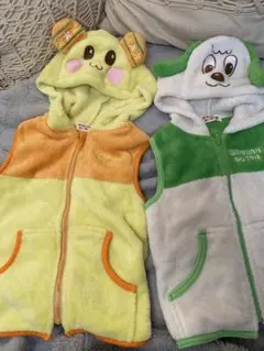 いないいないばぁ　わんわん　うーたんフード付き着ぐるみ 90 セット