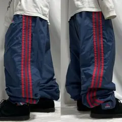 90s Adidas ナイロン トラックパンツ オールサイドジップ Tech