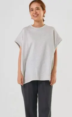 極美品 yori ヨリ 23SS コットンパフスリーブニット 半袖 ピンク