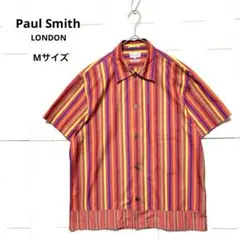 美品 Paul Smith ポールスミス マルチストライプ 半袖シャツ Mのサムネイル
