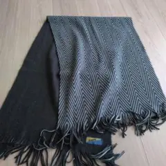 ヘリンボーン　ロングストール グレー