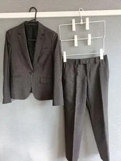 洋服の青山 n-line Precious ブラウンチェック上下