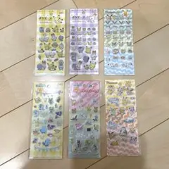 ポケモン　シールセット　6枚　ポケピース　プチプチ　キラキラシール