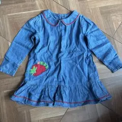 はらぺこあおむし　デニムワンピース 95