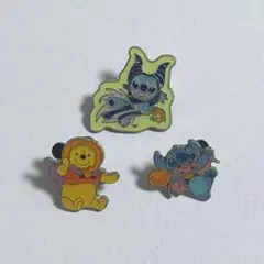 セブンイレブン限定　くまのプーさん&スティッチピンズ