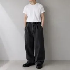 00s Wrangler ラングラー フェードブラックデニム ワイドパンツW42のサムネイル
