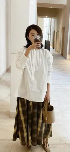 machatt♡チェックロングスカートのサムネイル