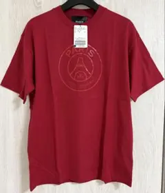 【新品未使用】PSG パリサンジェルマン × EDIFICE Tシャツ 赤 Sのサムネイル