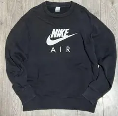 【希少】90s-00s NIKE AIR ビッグロゴ スウェット 黒 Lサイズ