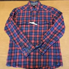 モンベル　チェック　ウール100%メンズ　シャツ　Ｍサイズ→Sサイズに？