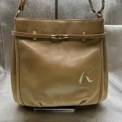 キタムラ　ベージュ レザー ショルダーバッグ⭐︎のサムネイル