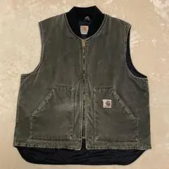 Carhartt ダックベストUSA製 腰ゴム モスグリーン　V02MOS Carhartt ダックベストUSA製 腰ゴム モスグリーン V02MOS - メルカリ
