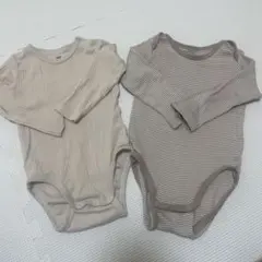 H&M オーガニックコットンロンパース 2枚セット