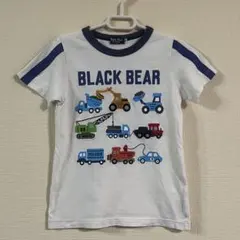 ミキハウス　black bear Tシャツ　車　120