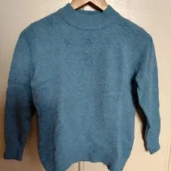 着楽美　刺繍入り長袖ニットセーター