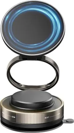 車載スマホホルダー マグネット真空吸盤 超強力360度調整 最新設計 片手操作