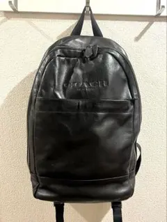 【極美品】コーチ　リュック　オールレザー　ロゴ　A4可　ブラック Amazon.co.jp: [コーチ] リュックサック 2854 A4対応 メンズ (QB