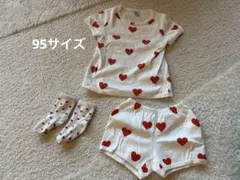 PETIT BATEAU パジャマ セットアップ ハート柄 95cm