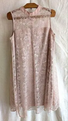 Kaene レース ノースリーブ ワンピース ドレス パーティー 2次会