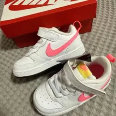 【13cm】新品NIKEキッズスニーカー コートボローLOW2 白ピンク