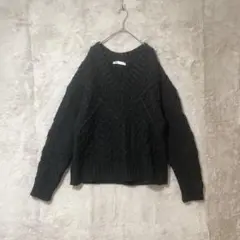 ZARA♡メンズ Vネック ローゲージニット ケーブル編み M
