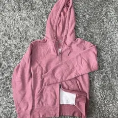 Old Uniqlo 00s 短丈 y2k ピンク ダブルジップパーカー s