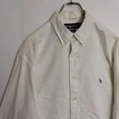 ラルフローレン 長袖シャツ BDシャツ ポニー ホワイト コットンシャツ
