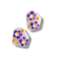 ハンドメイド ピアス イヤリング レジン 花 小ぶり プチプラ