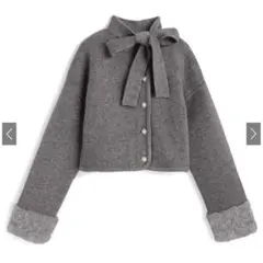 GRL リボンパールボタンファーニットカーディガン[lt150]