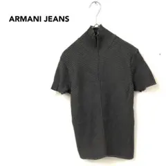 old イタリア製 ARMANI JEANS 半袖ニット セーター ハイネックのサムネイル