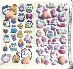ぷっくりシール まとめ売り 約50点 サンリオ風 デコパーツ 大量 即購入OK